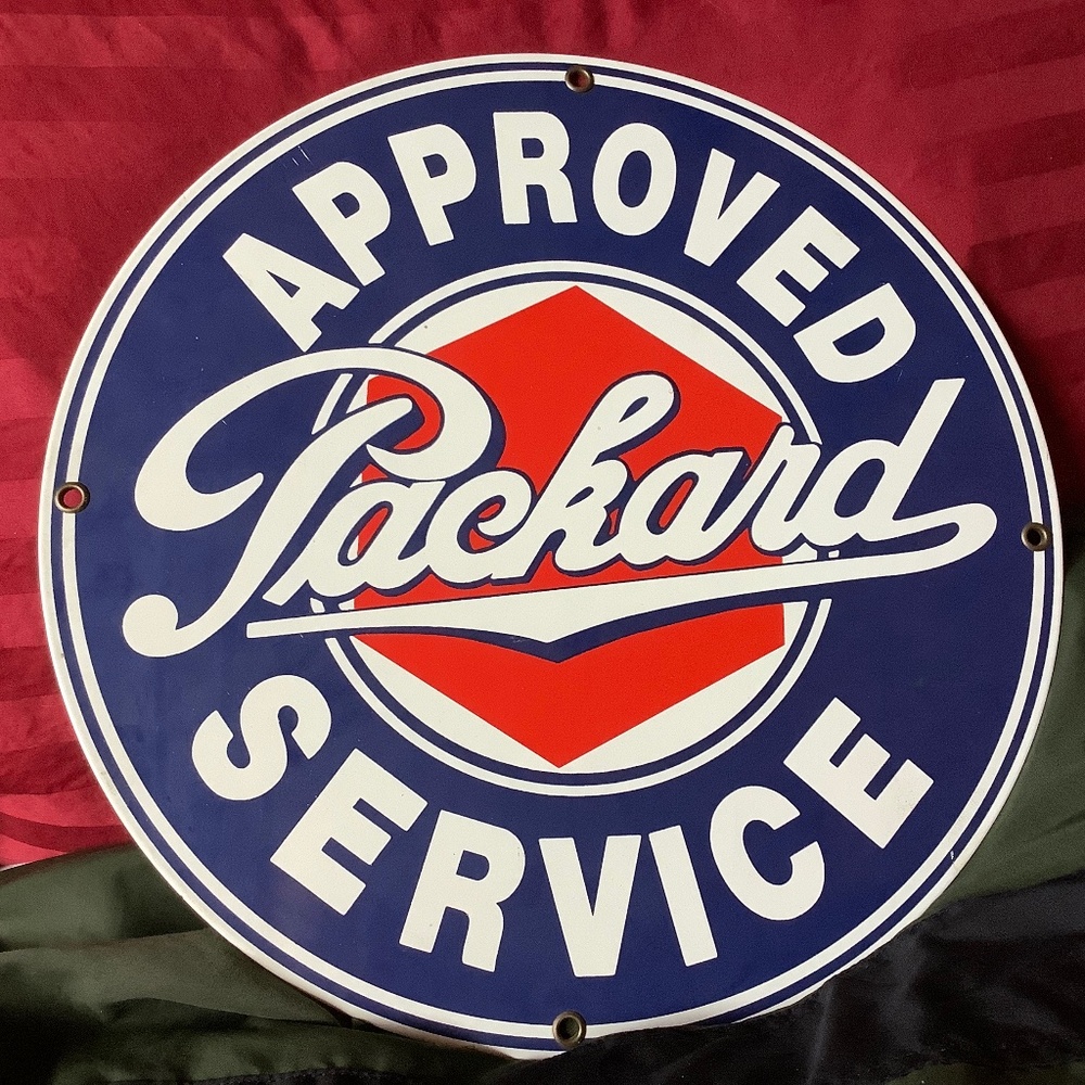 Packard Approved Service Porcelain Enamel Wall Decor